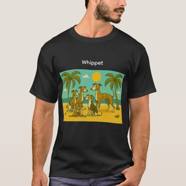 Camiseta Whippet Beach (Anverso)