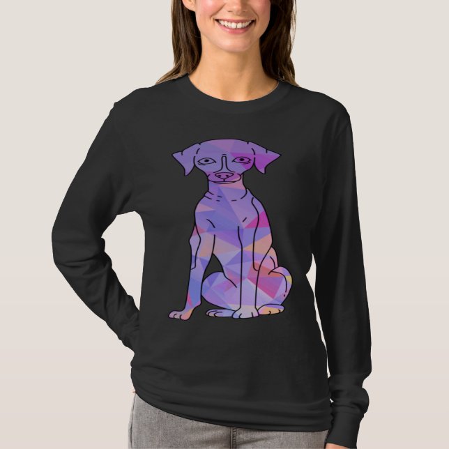 Camiseta Whippet Colorido (Anverso)