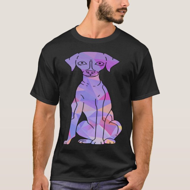 Camiseta Whippet Colorido (Anverso)