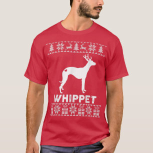 Camiseta Whippet Dog Lover Christmas Reindeer Ugly Christma