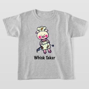 Camiseta Whisk Taker Pig - Funny Chef Design