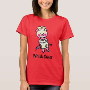 Camiseta Whisk Taker Pig - Funny Chef Design