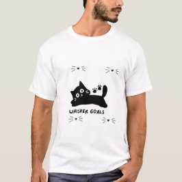 Camiseta Whisker Goals Cat Silhouette
