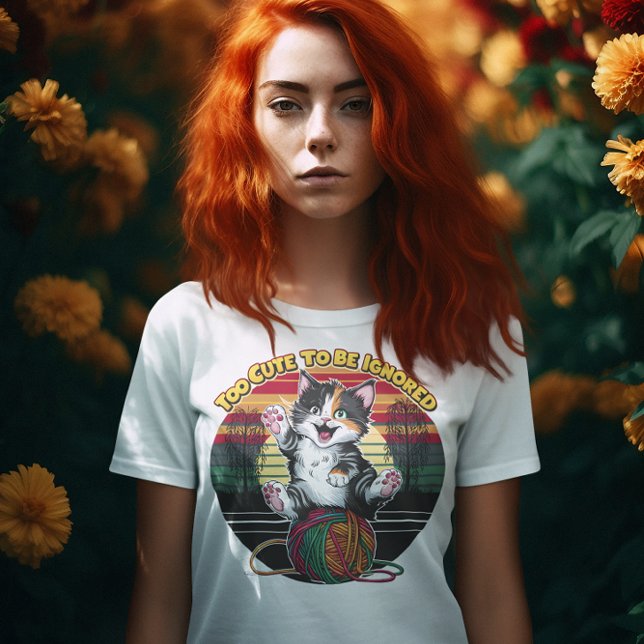 Camiseta Whiskers y Yarn demasiado lindos para ser ignorado (Subido por el creador)
