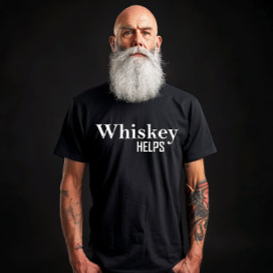 Camiseta Whiskey ayuda a tomar bebidas alcohólicas graciosa