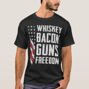 Camiseta Whiskey Bacon arma libertad barbacoa parrilla bebe