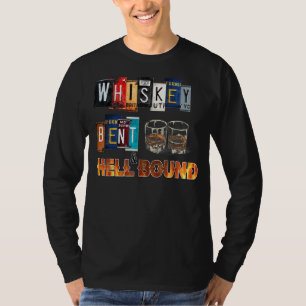 Camiseta Whiskey Bent Y Hellbound Funny Whiskey Bourbon D