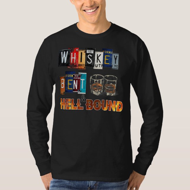 Camiseta Whiskey Bent Y Hellbound Funny Whiskey Bourbon D (Anverso)