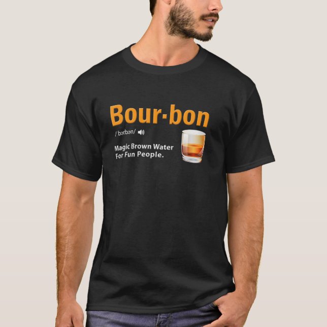Camiseta Whiskey Bourbon Definition Magic Brown Water (Anverso)