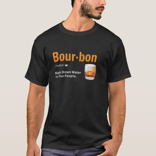 Camiseta Whiskey Bourbon Definition Magic Brown Water Kentu (Anverso)