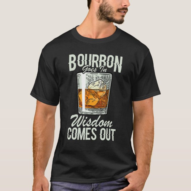Camiseta Whiskey Bourbon sale con sabiduría (Anverso)