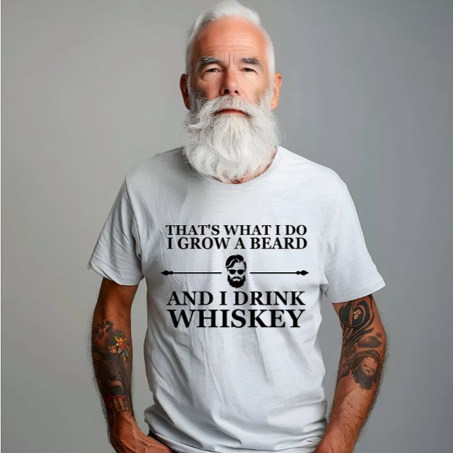 Camiseta Whiskey cita graciosos dichos con barba (Subido por el creador)
