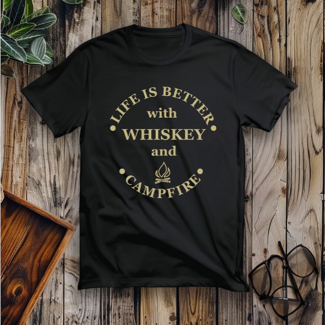 Camiseta Whiskey cita graciosos dichos de camping (Subido por el creador)