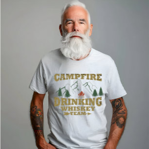 Camiseta Whiskey cita graciosos dichos de camping