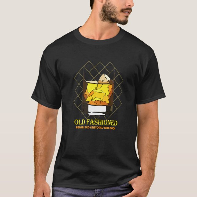 Camiseta Whiskey de moda antigua (Anverso)