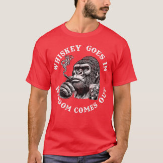 Camiseta Whiskey Entra Sabiduría Sale Mono (En la parte pos