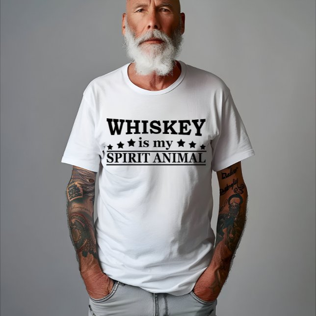 Camiseta Whiskey es mi espíritu, el alcohol divertido (Subido por el creador)