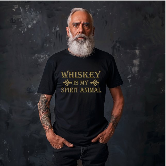 Camiseta Whiskey es mi espíritu, el alcohol divertido (Subido por el creador)