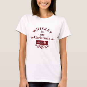 Camiseta Whiskey es mi espíritu navidad