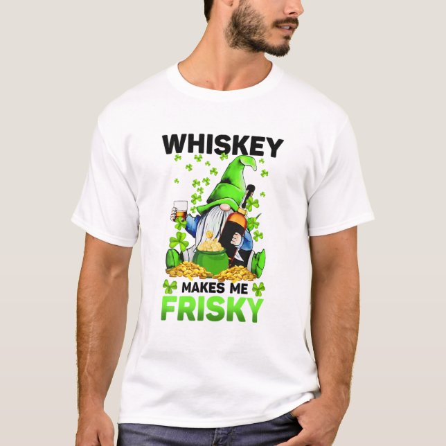 Camiseta Whiskey me hace arriesgado el día de San Patricio  (Anverso)
