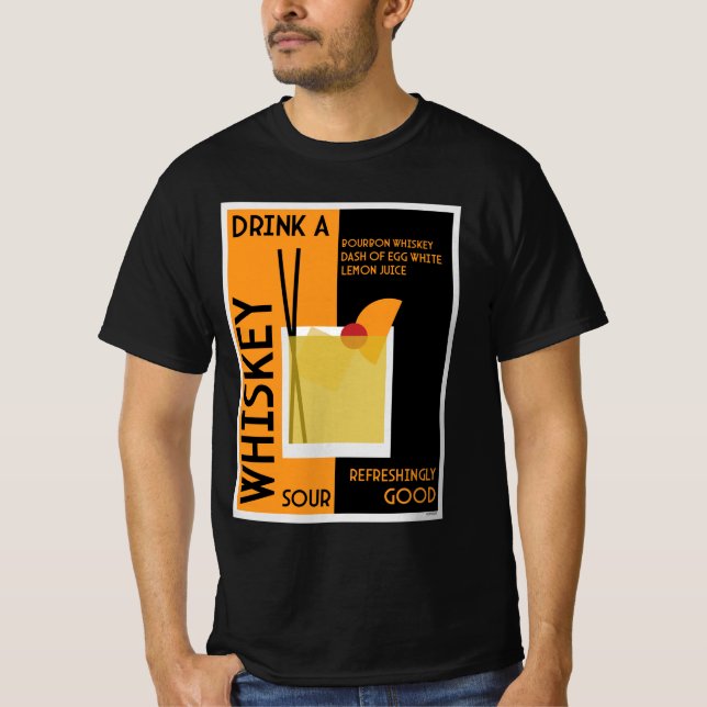 Camiseta Whiskey Sour Cocktail T-Shirt (Anverso)