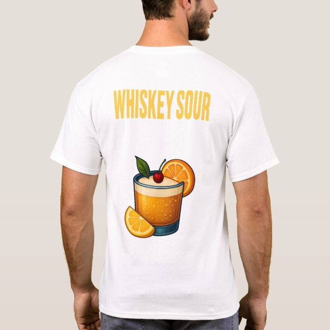 Camiseta Whiskey Sour T-Shirt – Classic Bourbon Cocktail (Reverso)
