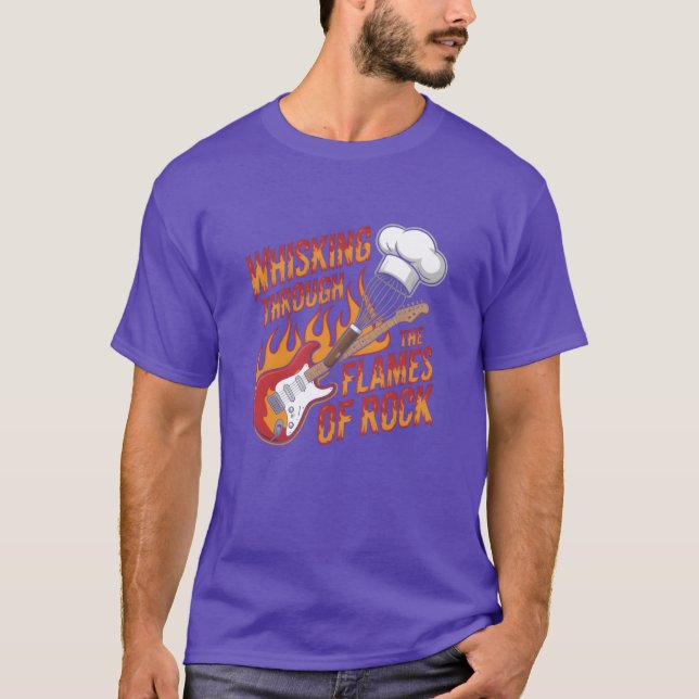Camiseta Whiskinghrough the Flames of Rock girl (Anverso)