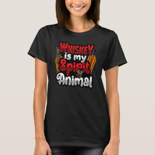 Camiseta Whisky Es Mi Bebida Animal Espiritual Hombres Muje