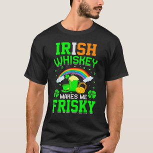 Camiseta Whisky irlandés me hace cerveza de riesgo St Patri