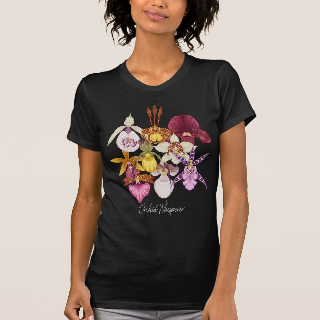Camiseta Whisperer de orquídeas de época (Anverso)