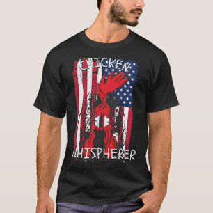 Camiseta Whisperer de pollo con la bandera Grudge de EE.UU.