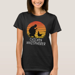 Camiseta Whisperer de pollo con retro Sunset Backyard Chick