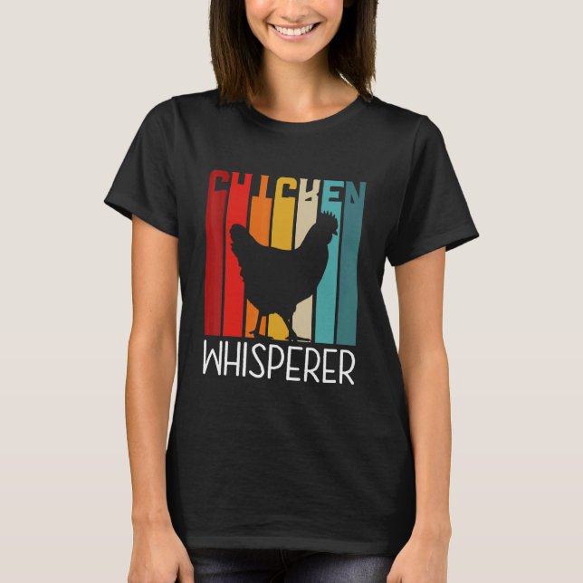 Camiseta Whisperer de pollo retro (Anverso)
