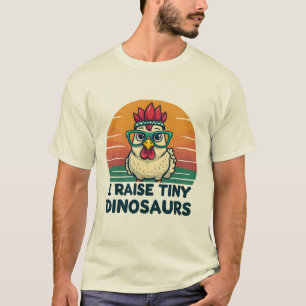Camiseta Whisperer de pollo: Yo crio dinosaurios pequeños