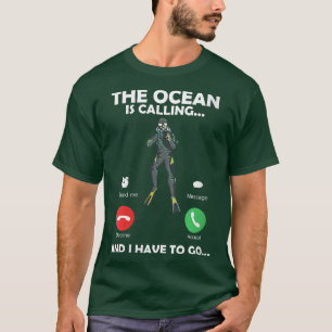 Camiseta Whisperer de tiburones mujeres, Cita de buceo, ama