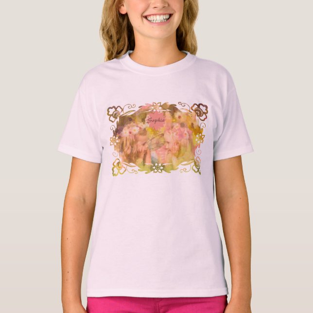 Camiseta Whispers of Magic: Two Fairy Friends in a Garden (Anverso)