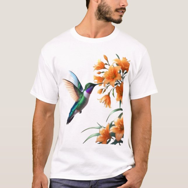 Camiseta Whispers of Nectar: A Hummingbird’s Delight" (Anverso)