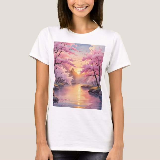 Camiseta Whispers of Sakura at Sunset (Anverso)
