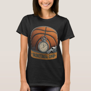 Camiseta Whistle Stopwatch, entrenador de baloncesto