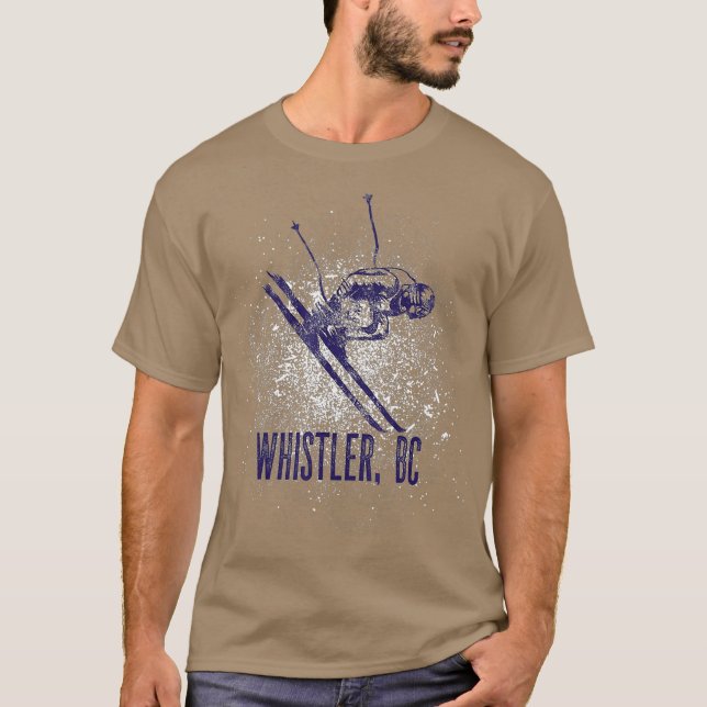 Camiseta Whistler BC Canada Downhill skii Village Ski (Anverso)