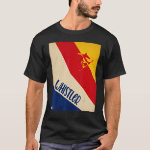 Camiseta Whistler BC Canada Mountain con snowboar canadiens