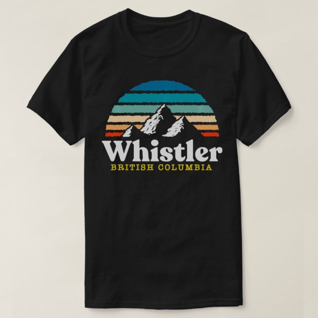 Camiseta Whistler British Columbia USA Ski Resort 1980 Ret (Diseño del anverso)