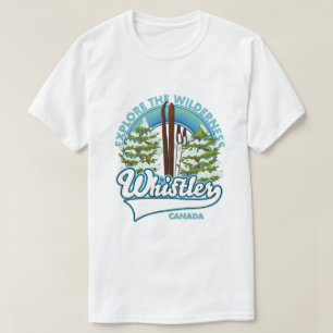Camiseta Whistler Canada, explora el área silvestre, logoti