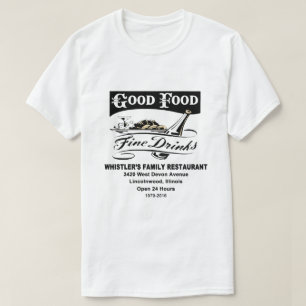 Camiseta Whistler's Family Restaurant, Dario de Madera, Ill