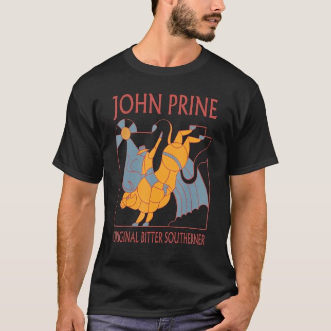 Camiseta White And Black John Art Prine Cita Música Essenti (Anverso)