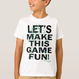 Camiseta White and Green Line Art T-Shirt Design