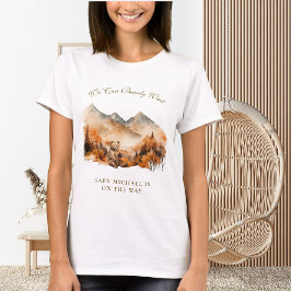 Camiseta White Autumn Woodland Bear Cub We Can Bearly Wait