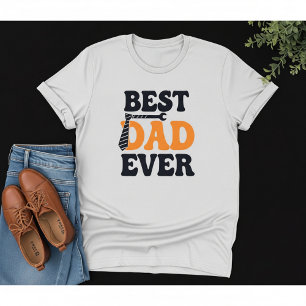 Camiseta White Best Dad Ever T-Shirt for Him - Men's Tee 