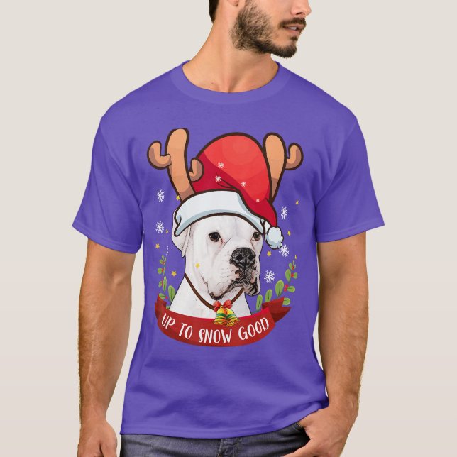 Camiseta White Boer Dog Rein Christmas Gift Boys Girls frie (Anverso)