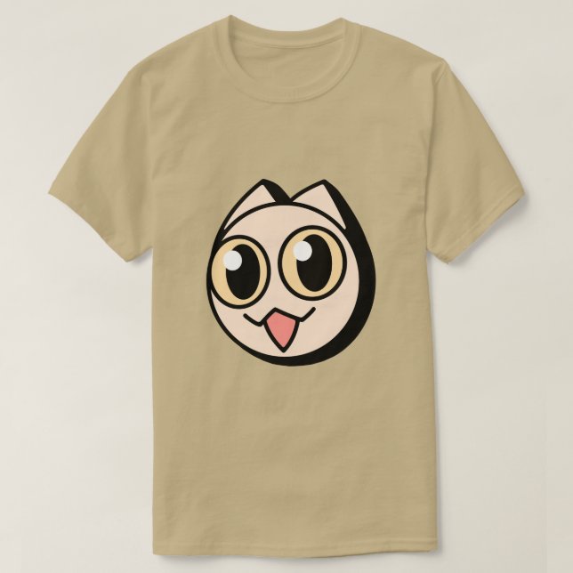 Camiseta White Cartoon Cat (Diseño del anverso)